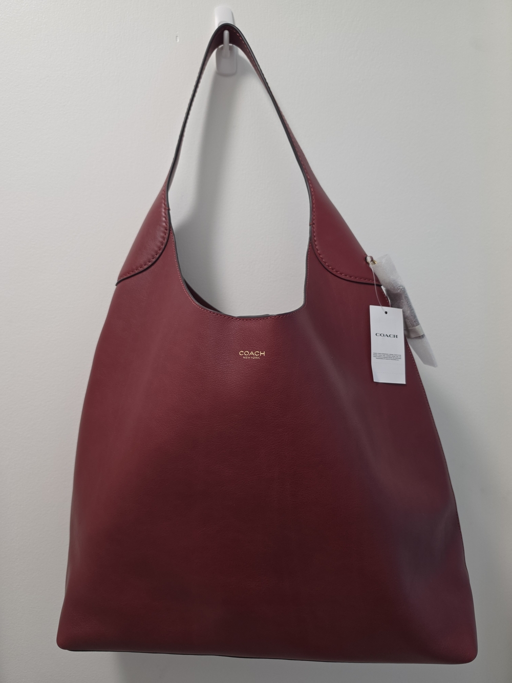 Coach Large Burgundy Leather Hobo Tote